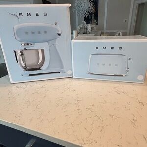 Smeg white Mixer and Toaster Set